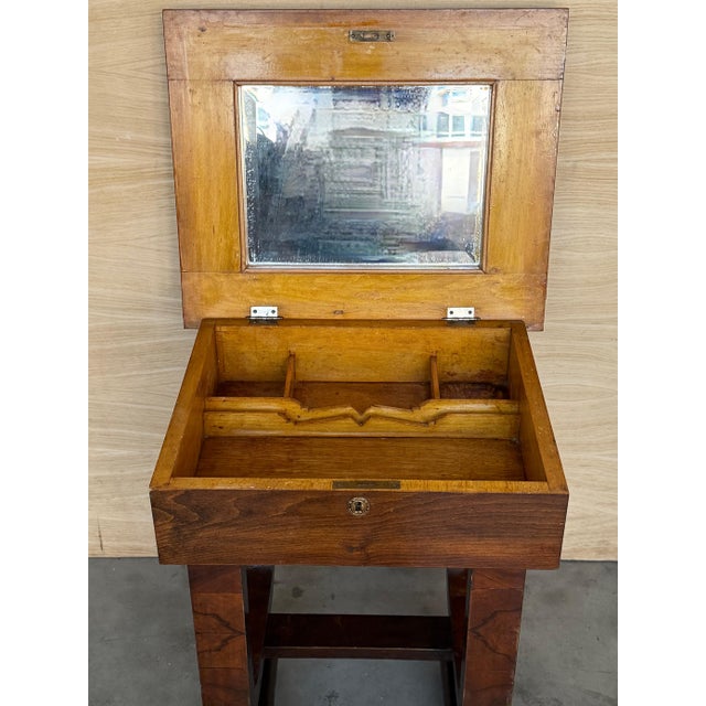 Mid 20th Century Art Deco Sewing Stand Work or Side table Table with Black Ebonized details For Sale - Image 17 of 18