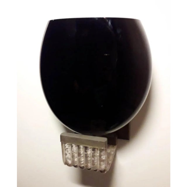 Black 1950s Black Murano Uplight Sconce by Barovier E Toso For Sale - Image 8 of 10