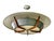 This monumental 1950s “flying saucer” pendant light is a showstopper! A blackened aluminum “bowl” with textured...