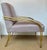 Modern Baker Modern Gray Leather and Brass Mila Lounge Chairs Pair For Sale - Image 3 of 6
