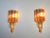 Glass Vintage Murano Wall Sconce with Quadriedri Amber and Trasparent Prism, 1990, Set of 2 For Sale - Image 7 of 13