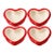 Set of 4, Émile Henry Heart-Shaped Individual Baking Dishes/Ramekins For Sale