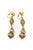 These lovely 1990's Frank Hess for MIriam Haskell dangle earrings create some drama when worn. They have a filligree work....