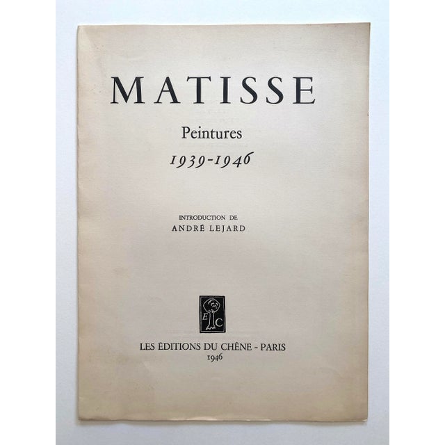 Henri Matisse Vintage 1946 Limited Edition French Fine Art Lithograph Print " Nature Morte, Tulipes Et Huitres " 1943 For Sale - Image 11 of 12