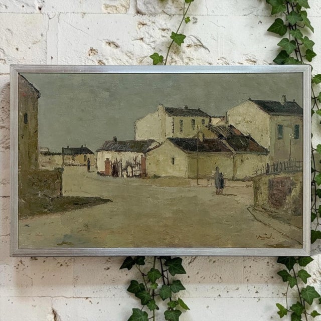 Post Impressionist Mid Century Israeli Village Landscape Oil Painting by Ori Reisman (1924–1991) For Sale - Image 3 of 18