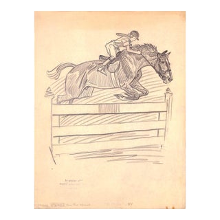Original 1944 Pencil Drawing From Hi, Guy! The Cinderella Horse by Paul Brown 34 For Sale