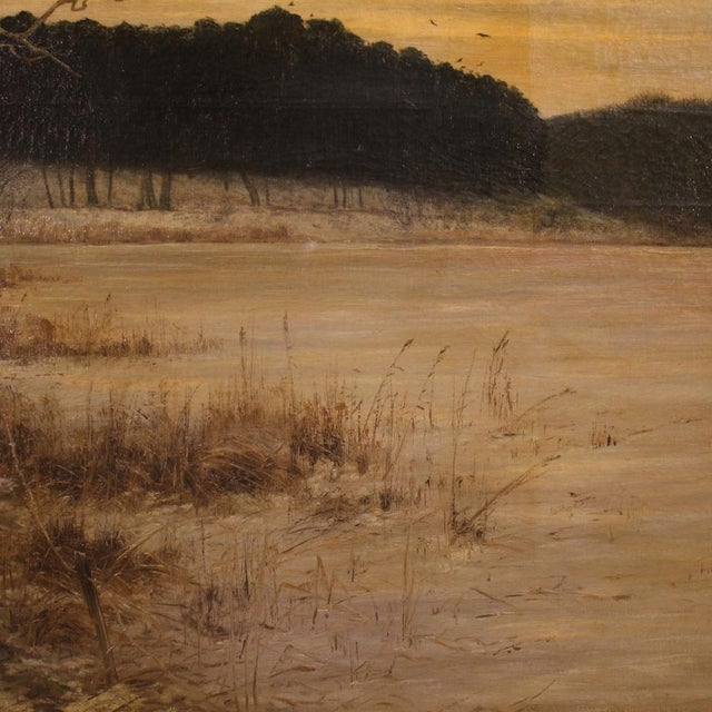 Franz Bombach, Landscape, 1900, Oil on Canvas, Framed For Sale - Image 8 of 16