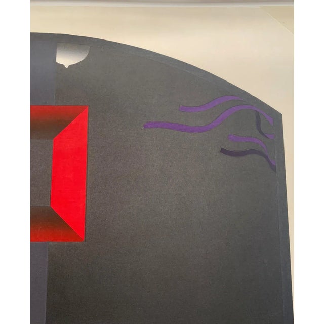 Abstract 1972 "Premonition A" Abstract Color Signed Woodblock by Akira Kurosaki For Sale - Image 3 of 12