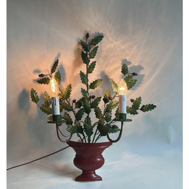 Mid-Century Modern Large Italian Oak Branch Wall Lights, 1950s, Set of 2 For Sale - Image 3 of 9