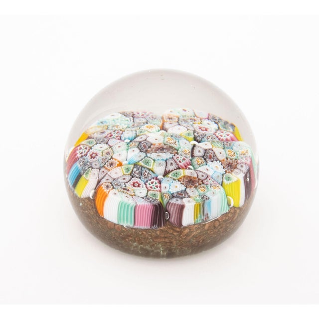 Collection of Seven Collection of Murano and French Millefiori Glass Paperweights For Sale - Image 12 of 16