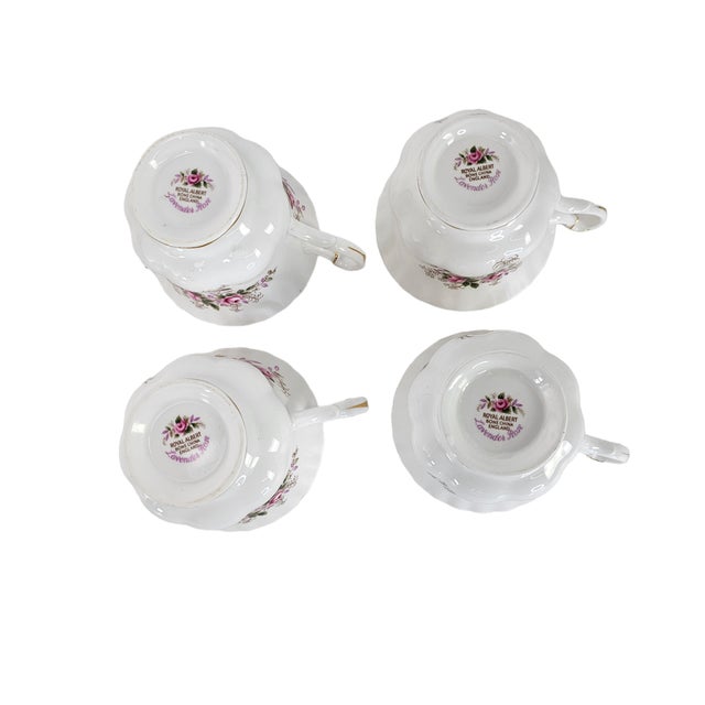 1980s Royal Albert Lavender Rose Bone China Dinnerware Service for Four, 16 Pieces For Sale - Image 14 of 18
