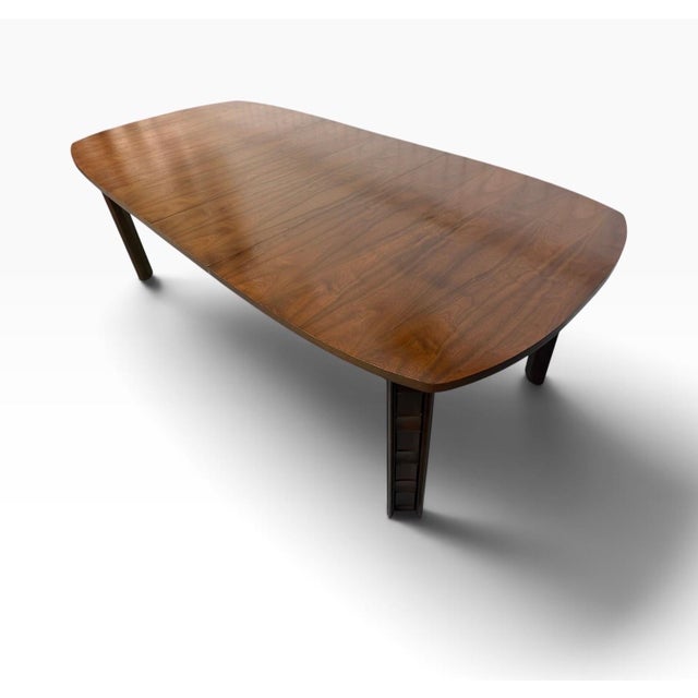 Mid-Century Modern Brutalist Walnut Dining Table For Sale - Image 9 of 10
