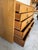 Vintage Hollywood Regency Lorin Jackson for Grosfeld House Oak Dresser With Brass Leaf Pulls For Sale In Miami - Image 6 of 17
