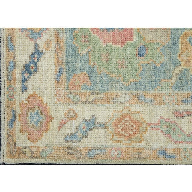 Turkish Oushak Runner Rug 2'3" x 5'8" #17258 For Sale In Houston - Image 6 of 8