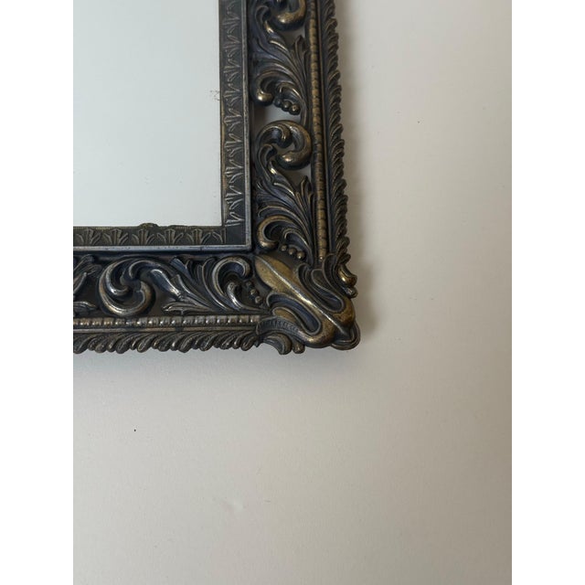 Neo-Baroque French Cast Metal Modèle Déposé Wall Mirror, 1900 For Sale - Image 9 of 11