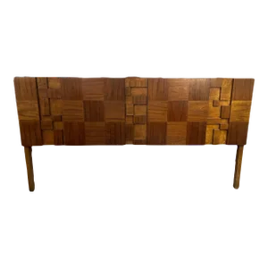 1970s Lane Staccato Brutalist Eastern/Standard King Headboard