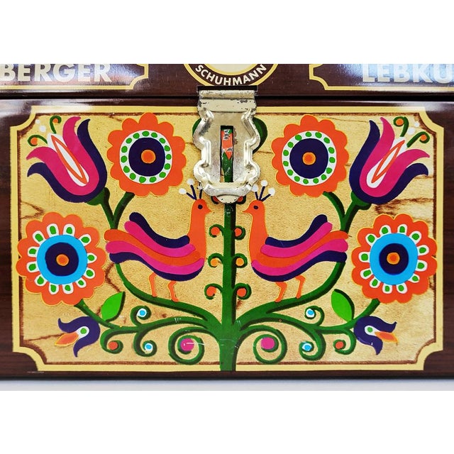 Mid-Century Modern Large Mid-Century Modern Tin Gingerbread Box, Nuremberg, 1950s For Sale - Image 3 of 9