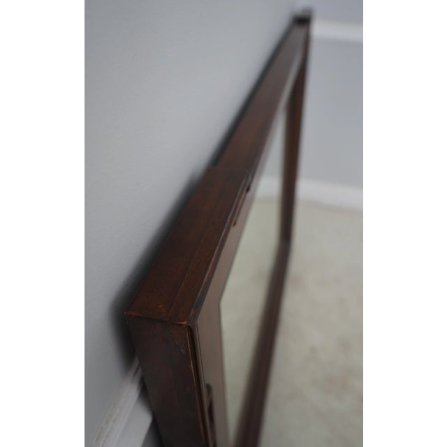 1990s Thomasville Inlaid Mahogany Beveled Glass Dresser Mirror For Sale - Image 5 of 9
