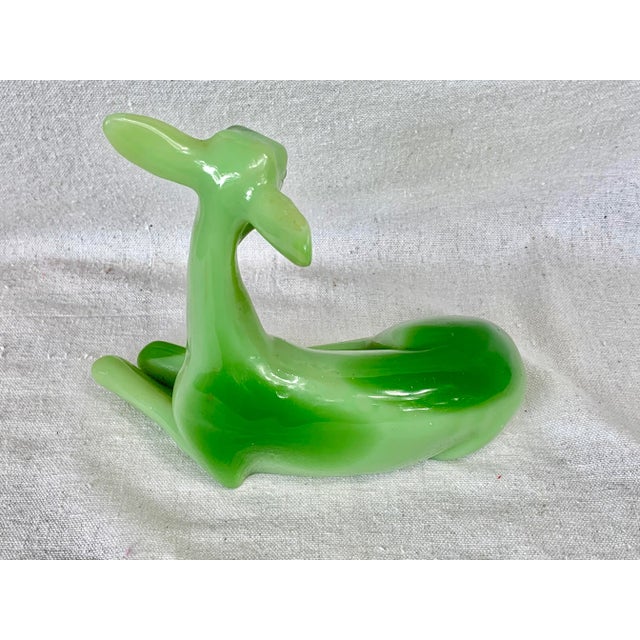 Mid-Century Modern Vintage Green G Ruggeri Deer Figurine For Sale - Image 3 of 12