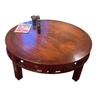 Early 19th Century Mahogany Inlaid Open Work Coffee Table For Sale