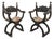Italian Baroque Curule Chairs, Set of 2 For Sale