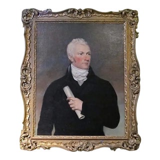 Period Portrait of a Handsome American Gentleman For Sale