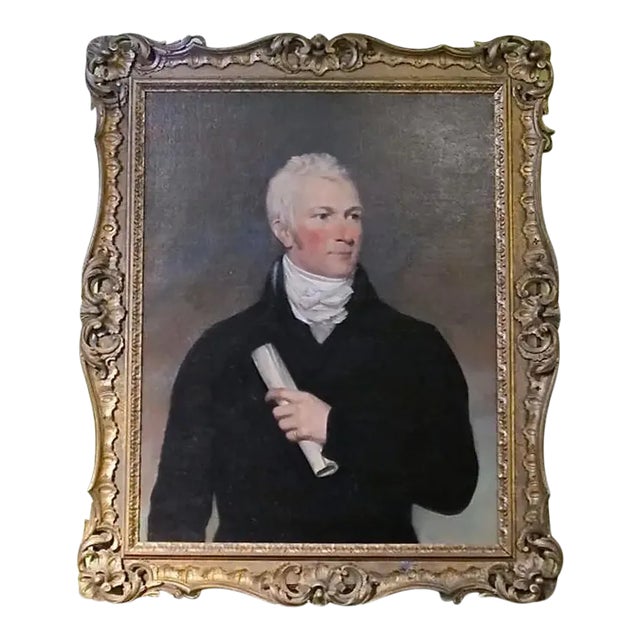 Period Portrait of a Handsome American Gentleman For Sale