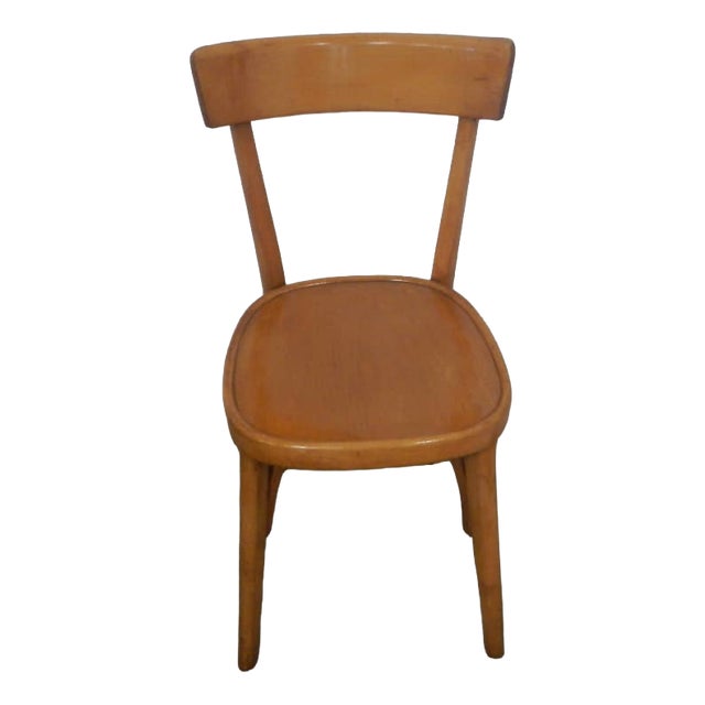 Vintage Bistro Beech Chair, 1970 For Sale