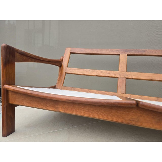 Mid-Century Modern Danish Teak Three-Seater Sofa, 1960s For Sale - Image 4 of 6