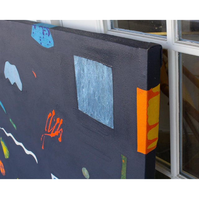 1995 “86 Decibels” Abstract Acrylic on Canvas Painting by Harry Hilson For Sale In Indianapolis - Image 6 of 8