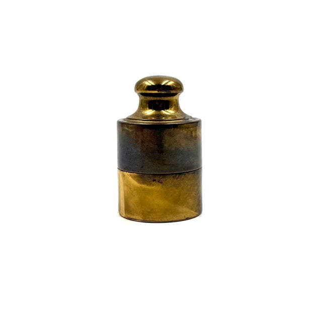 Brass Weight Shaped Table Lighter, Mauro Manetti Italy 1970 For Sale - Image 6 of 12