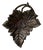 Scandinavian Naturalistic Wine Leaf Tray in Patinated Brass, 1940s For Sale