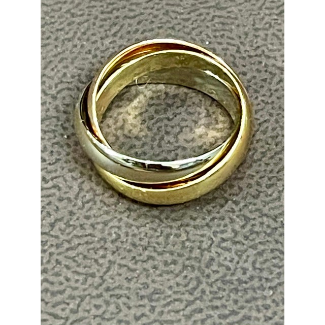 Cartier Trinity Tri-Color White, Yellow Rose, 18 Karat Gold Rolling Rings For Sale - Image 10 of 18