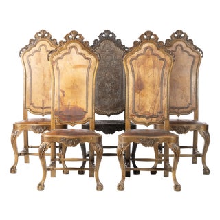 19th Century High-Backed Chairs, Set of 5 For Sale