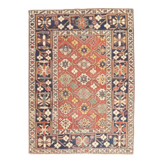 19th Century Antique Caucasian Shirvan Rug, 3'7'' X 4'9'' For Sale