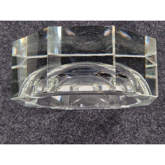 Mid-Century Modern Art Nouveau Style Crystal Ashtray from Moser, 1940s For Sale - Image 4 of 18