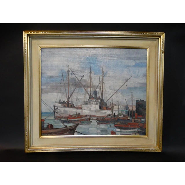 Realism Richmond Irwin Kelsey: Santa Barbara Harbor Painting For Sale - Image 3 of 7