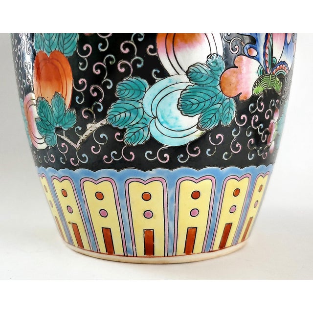 Green Large Ginger Jar Butterflies For Sale - Image 8 of 9