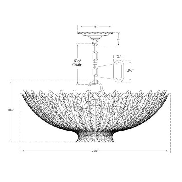 Transitional AERIN for Visual Comfort Signature Hampton Medium Chandelier in Burnished Silver Leaf For Sale - Image 3 of 3