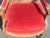 Red Vintage French Provincial Red Velvet Arm Chair With Cane Back & Goose Down Fill For Sale - Image 8 of 11
