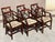 English Sheraton-style dining room set with 1 table and 6 mahogany dining chairs, 20th century Victorian-style mahogany...