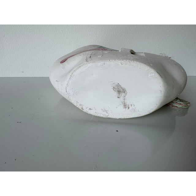 Mauve 1980s Vintage Southwestern Native American Style Ceramic Vase With Abstract Glaze & Fiber Detail For Sale - Image 8 of 12