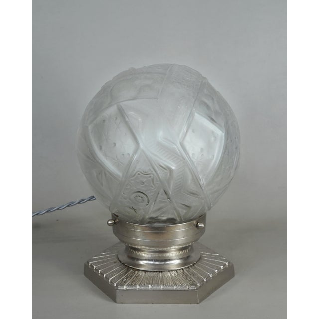 Art Deco French Art Deco Table Lamp by Petitot & Muller Freres 1930 France For Sale - Image 3 of 13