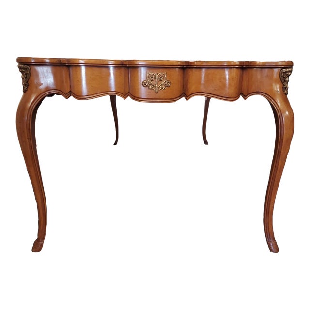 1940s Vintage Louis XIV Walnut Dining Table With Four Leaves For Sale