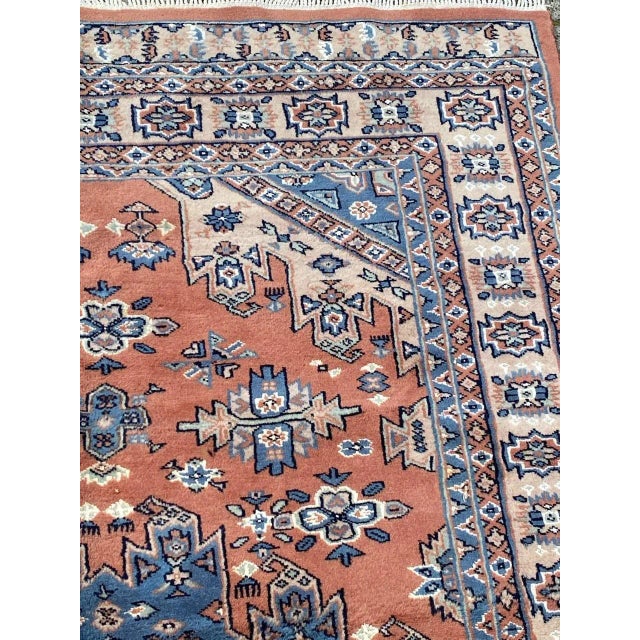 Blue Vintage Pakistani Rug For Sale - Image 8 of 18