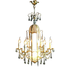 1960s French Regency Cut Beaded Crystal Chandelier by Maison Bagues