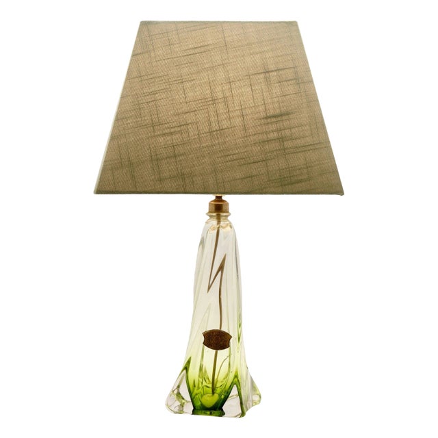 Crystal Table Lamp from Val Saint Lambert, 1953 For Sale