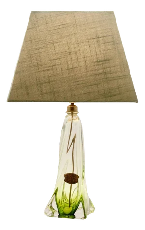 Crystal Table Lamp from Val Saint Lambert, 1953