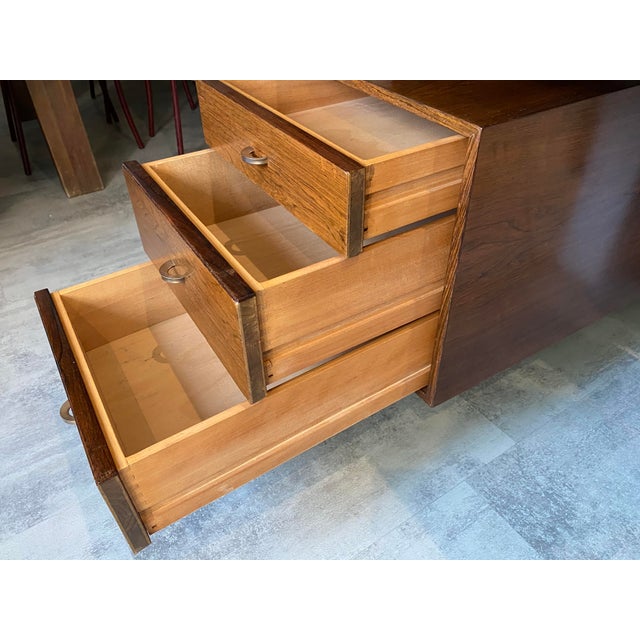 Vintage Scandinavian-Style Executive Desk in Rosewood and Metal, 1960s For Sale - Image 18 of 18