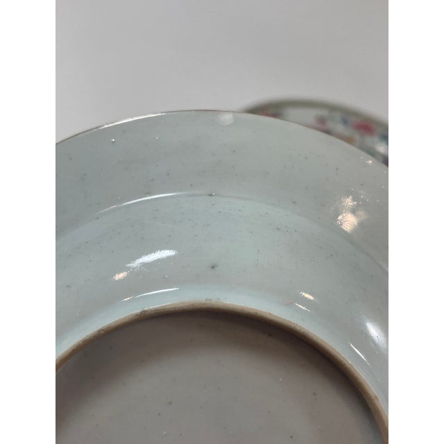Rose 18th Century Pair of Small Chinese Export Famille Rose Porcelain Plates For Sale - Image 8 of 8